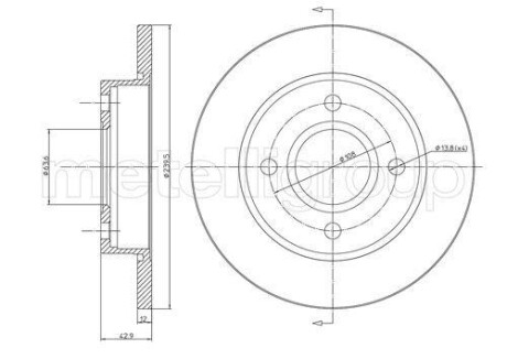 Тормозной диск Metelli 230377