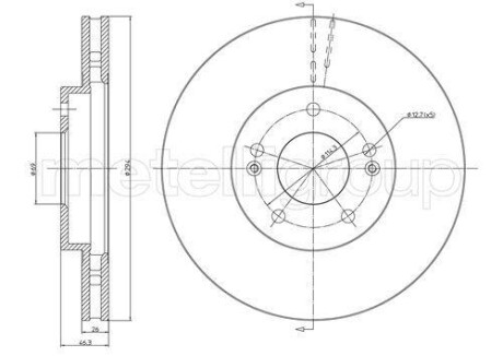 Тормозной диск Metelli 230593C