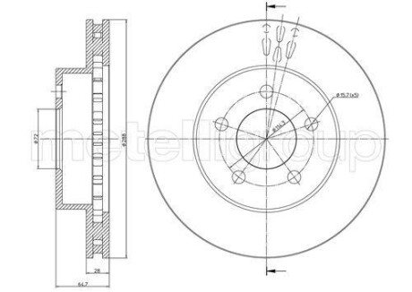 Тормозной диск Metelli 230781C