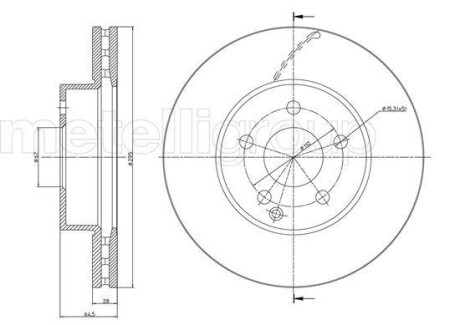 Диск тормозной Metelli 230935C