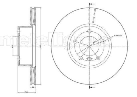 Тормозной диск Metelli 230986C