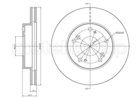 Тормозной диск Metelli 23-1082C
