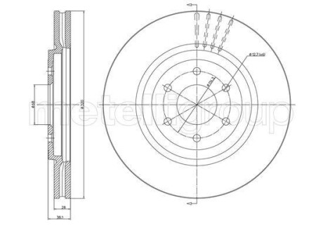 Диск гальмівний Metelli 23-1350C