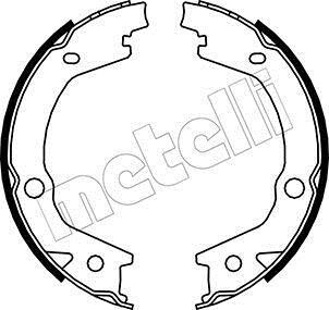 Комплект тормозных колодок, стояночная тормозная система Metelli 53-0184