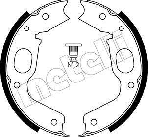 Комплект тормозных колодок, стояночная тормозная система Metelli 53-0264