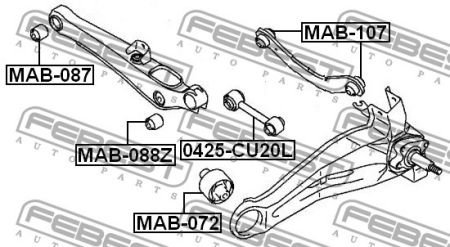 Сайлентблок заднього важеля MET-GUM METGUM 1511