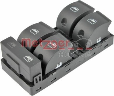 Кнопка склопідіймача (L) Audi A4 04-08 (блок) METZGER 0916374