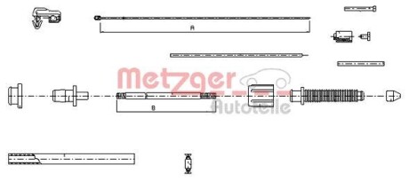 Тросик газу METZGER 100382