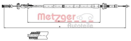 Трос акселератора METZGER 100904