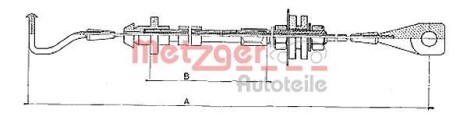 Трос акселератора METZGER 10090