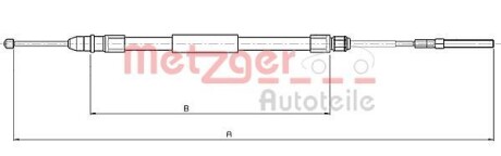 Трос ручного гальма METZGER 104136