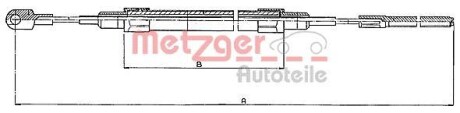 Трос ручного гальма METZGER 10415