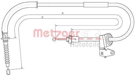 Трос ручного гальма METZGER 104306