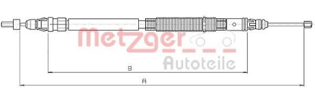 Трос ручного гальма METZGER 104664