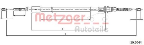 Трос ручного гальма METZGER 10.6044