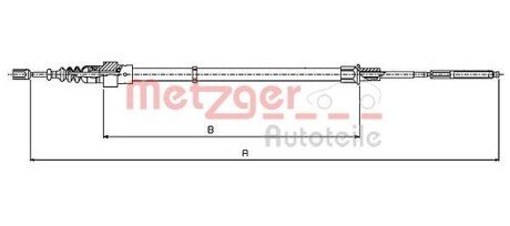 Трос ручного гальма METZGER 107137