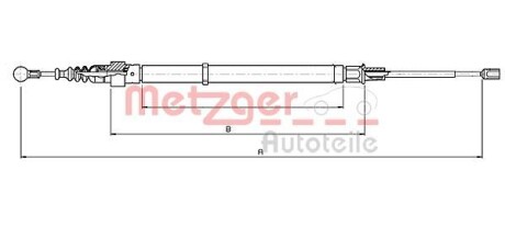 Трос ручного гальма METZGER 107139 (фото 1)