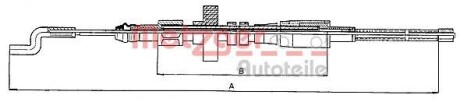 Трос ручного гальма METZGER 107391