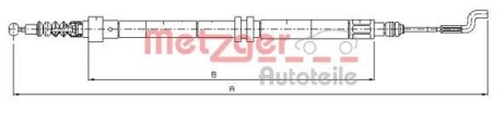 Трос ручного гальма METZGER 107392