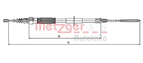 Трос стояночного гальма METZGER 10.7408