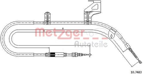 Трос ручного гальма METZGER 107483