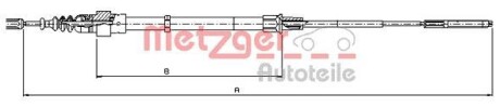 Трос ручного гальма METZGER 107491