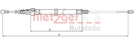 Трос ручного гальма METZGER 107508