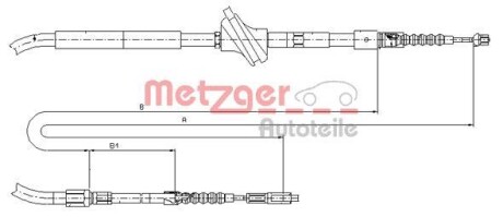 Трос ручного гальма METZGER 107583