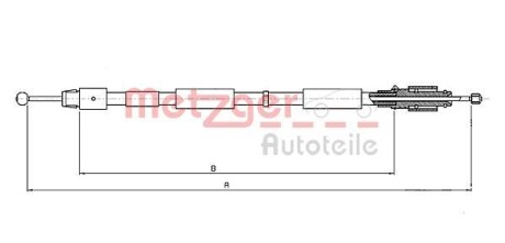 Трос ручного гальма METZGER 107634