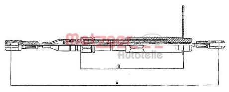 Трос ручного гальма METZGER 10943