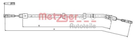 Трос ручного гальма METZGER 109513