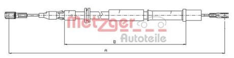 Трос ручного гальма METZGER 109832