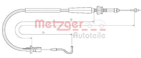 Тросик газу METZGER 110637