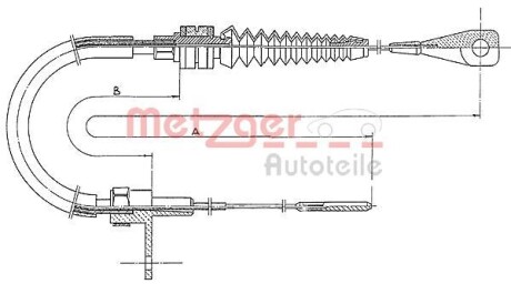 Тросик газа METZGER 11.0651