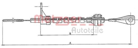 Трос газа METZGER 11.065 (фото 1)