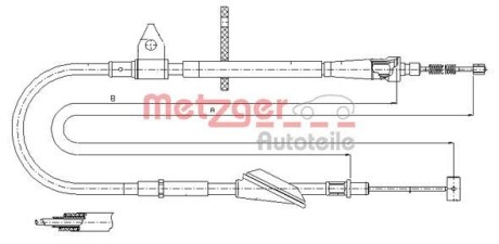 Трос ручного гальма METZGER 115743