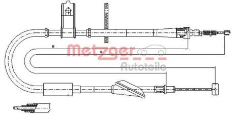 Трос ручного гальма METZGER 115744