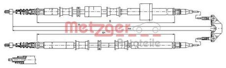 Трос ручного гальма METZGER 115766