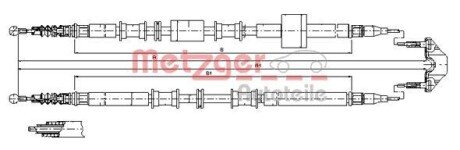 Трос ручного гальма METZGER 115767