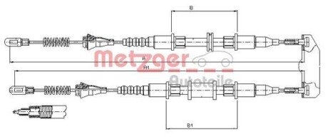 Трос ручного гальма METZGER 115854 (фото 1)