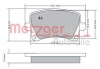 Колодки тормозные (задние) VW Caddy 03- METZGER 1170005 (фото 1)