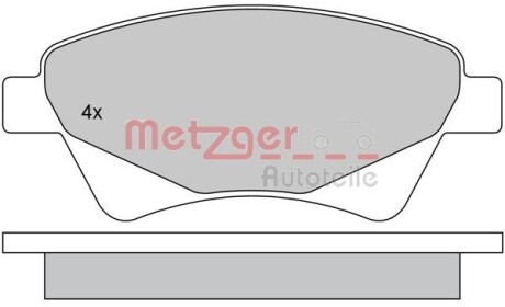 Колодки тормозные (передние) Renault Kangoo 4x4 01- METZGER 1170255