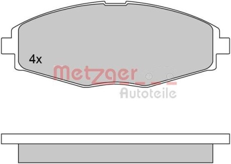 Колодки тормозные (передние) Daewoo Lanos/Matiz 98- METZGER 1170354