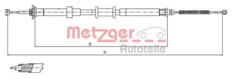 Трос ручного гальма METZGER 120702