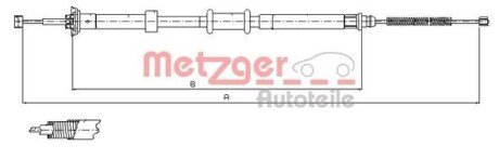 Трос ручного гальма METZGER 120724