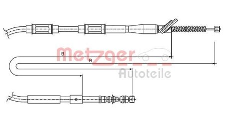 Трос ручного гальма METZGER 171445