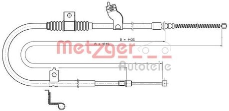 Трос ручного гальма METZGER 172290