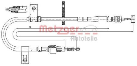 Трос ручного гальма METZGER 175040