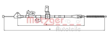 Трос ручного гальма METZGER 175070