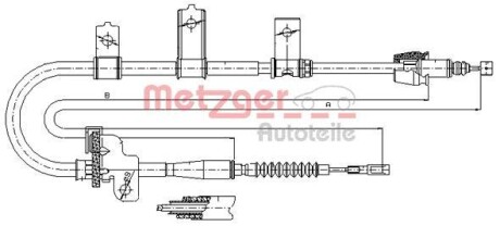 Трос ручного гальма METZGER 176021